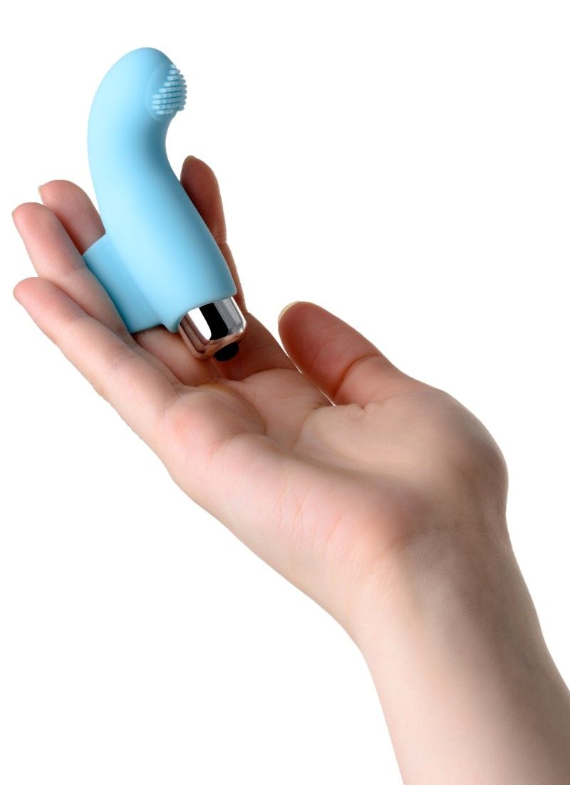 Thanks to its shape, this finger vibe will easily find the m... JOS - Danko Finger Vibrator - Blue photo-2