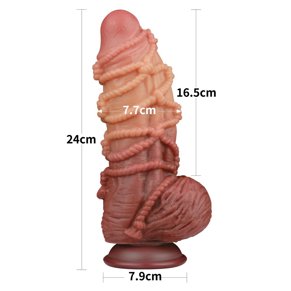 Built to deliver the most lifelike satisfaction, Love Toy Ki... Lovetoy - 9.5" Dual Layered Cock w Rope photo-10