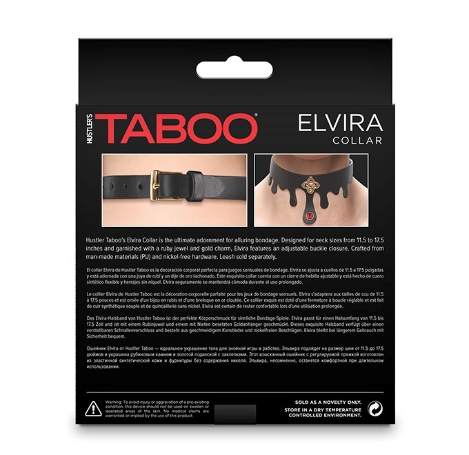 Hustler Taboo’s Elvira Collar is the ultimate adornment for ... NS Novelties - Taboo Elvira Collar - Black photo-3