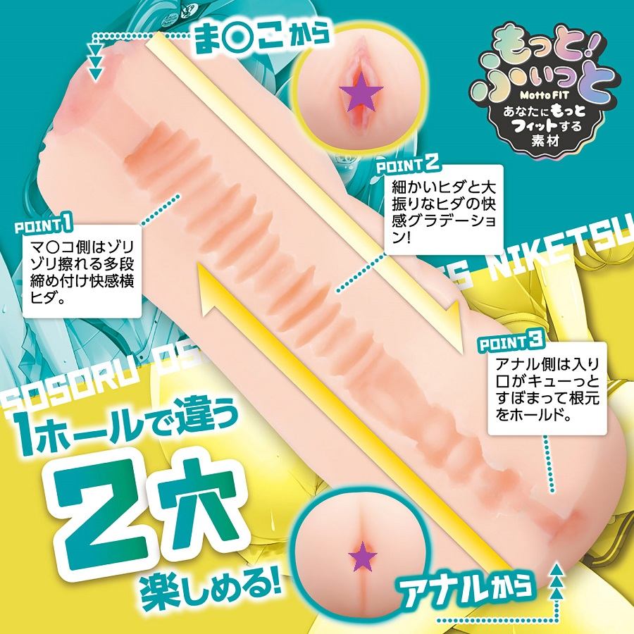 A mini version of the 2-hole series that allows you to enjoy... Motto Lab - Niketsu Mini Bat Explosion Masturbator photo-2