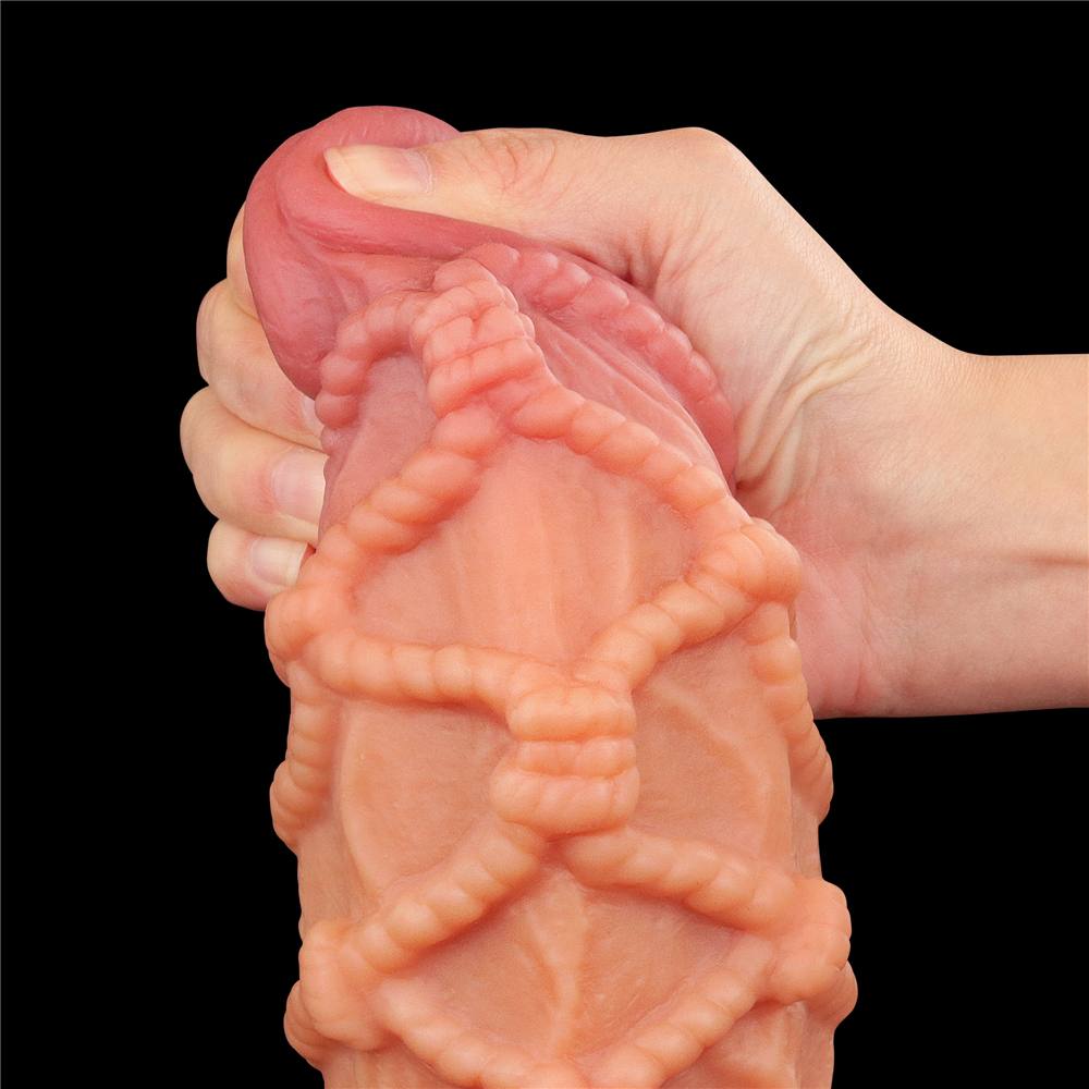 Built to deliver the most lifelike satisfaction, Love Toy Ki... Lovetoy - 10.5" Dual Layered Cock w Rope photo-4
