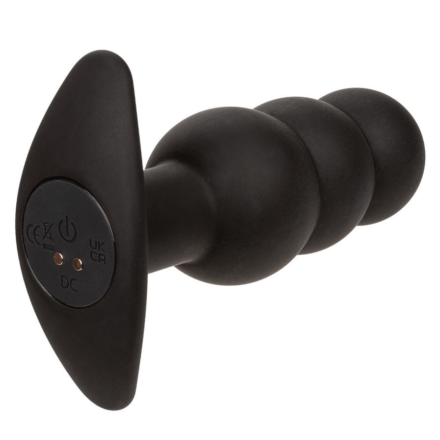 Immerse yourself in exhilarating pleasure with the Rock Bott... CEN - Rock Bottom Beaded Vibro Plug - Black photo-5