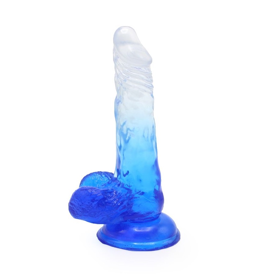 This special transparent dildo has an amazing color mix and ... Kiotos - Realistic Dildo 03 - Blue photo-4