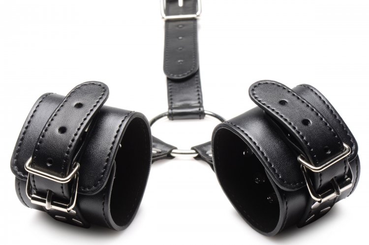 Strap in your submissive with these Neck to Wrist restraints... Strict - Neck to Wrist Restraints - Black photo-7