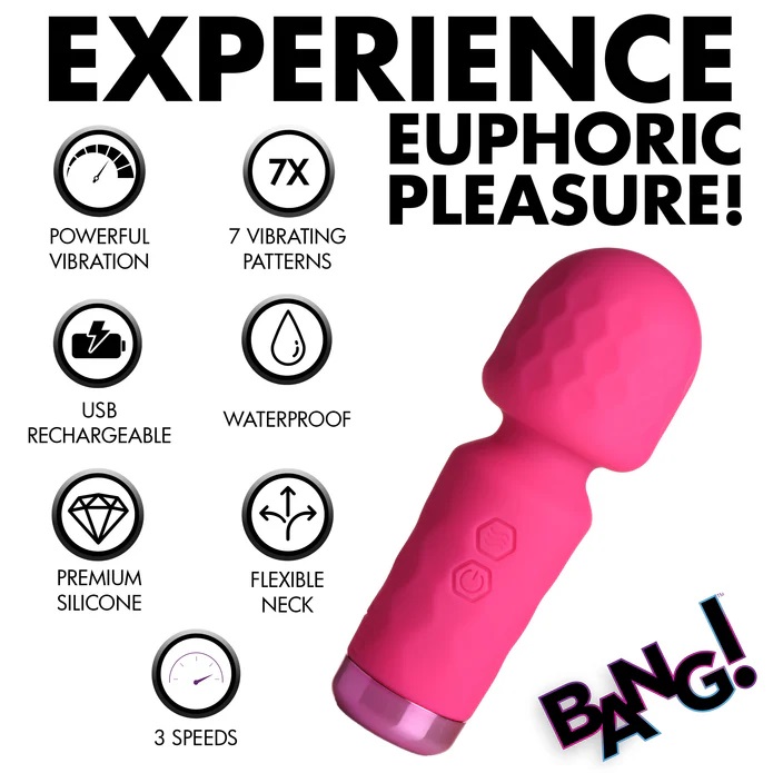 This is for the discreet hedonists. For those always ready f... Bang! - 10X Mini Wand - Pink photo-6