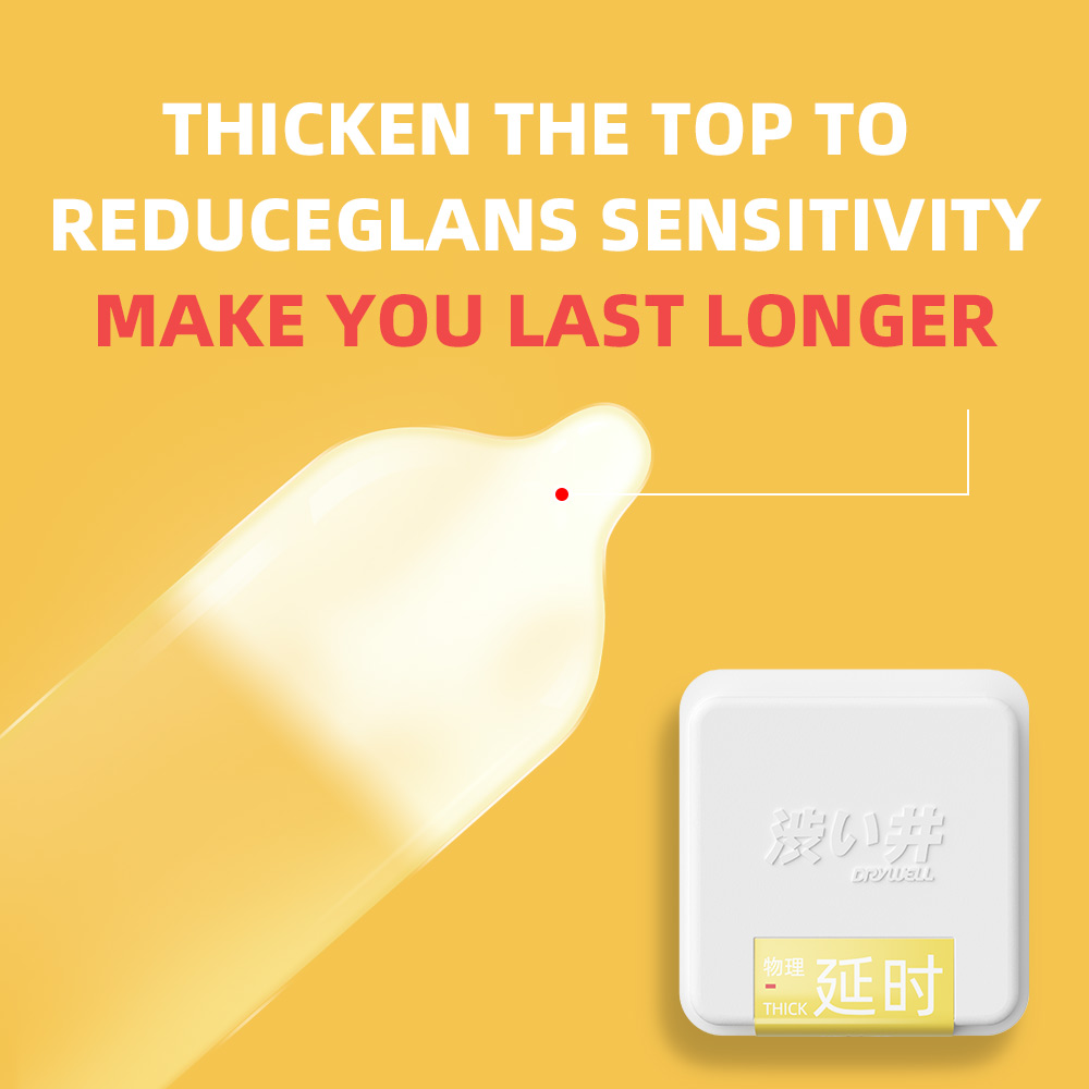 Thicken the top to reduce glans sensitivity, make you last l... Drywell - Physical Delay Condoms 6's Pack photo-2