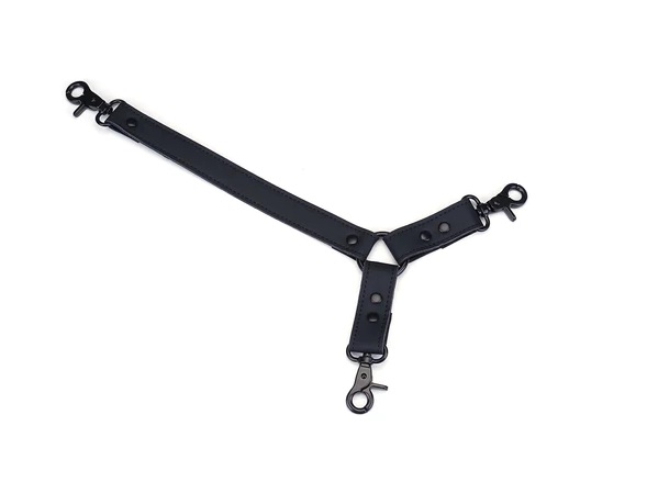 Collar and Wrist Cuffs can be adjusted simultaneously to fit... Vegan Fetish - Wrist to Collar Restraint Set - Black photo-7