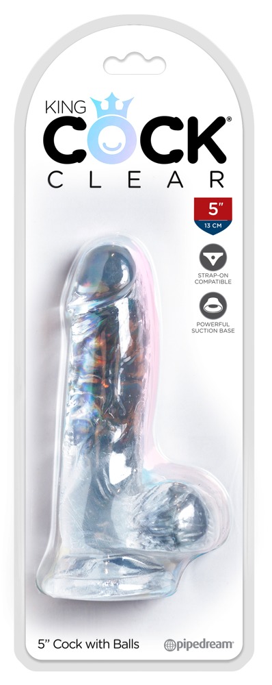 The King Cock Clear 5 in. Dildo combines a translucent dildo... King Cock - 5" Cock w Balls - Clear photo-6