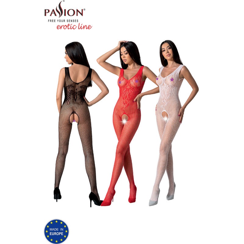 The bodystocking from the prestigious brand Passion is a mas... Passion - Bodystocking BS098 - Red photo-5
