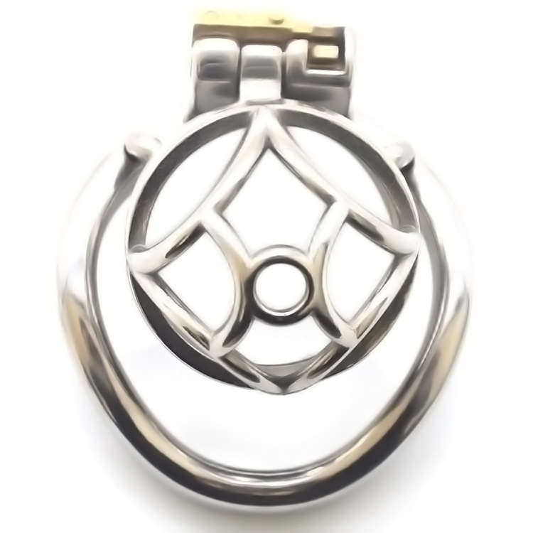 Total high: 56mm &n... FAAK - Chastity Cage 07 w Curved Ring 45mm - Silver photo-3