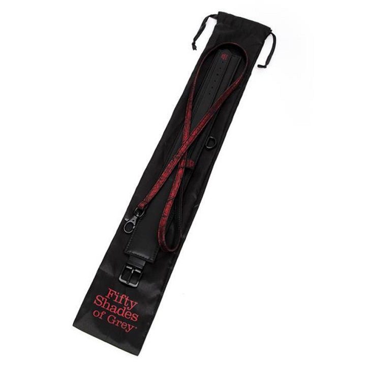 In celebration of a decade of erotic discovery and fulfillme... Fifty Shades of Grey - Sweet Anticipation Collar w Leash - Red photo-5