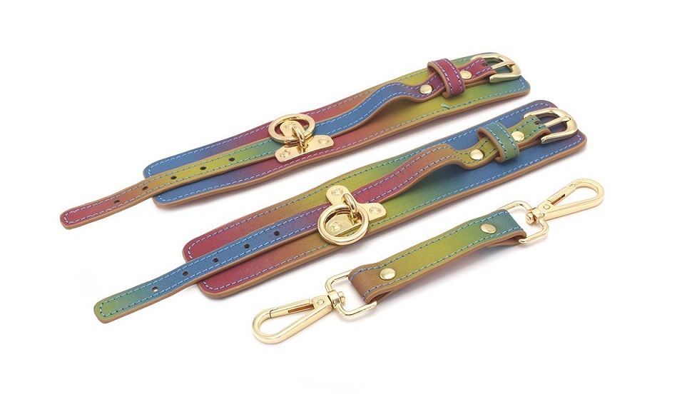 These gorgeous rainbow coloured handcuffs are a must have fo... Kiotos - Hand Cuffs - Rainbow photo-5