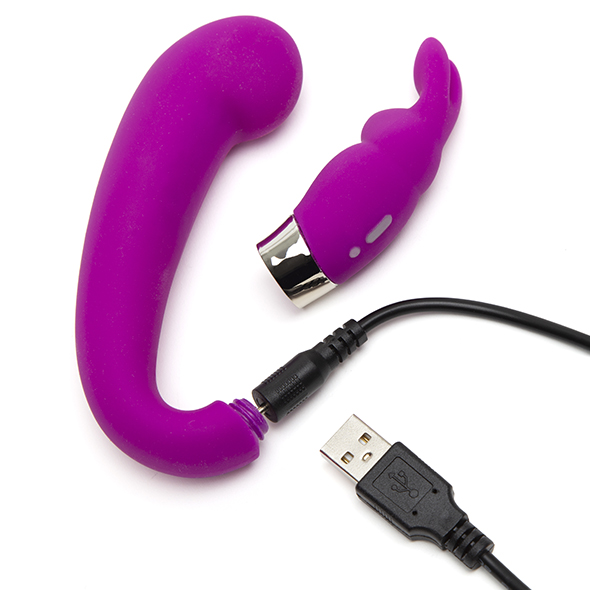 Hands take a break – created a hands-free dual-hotspot-hitti... Happy Rabbit - G-Spot Curve Vibrator - Purple photo-4