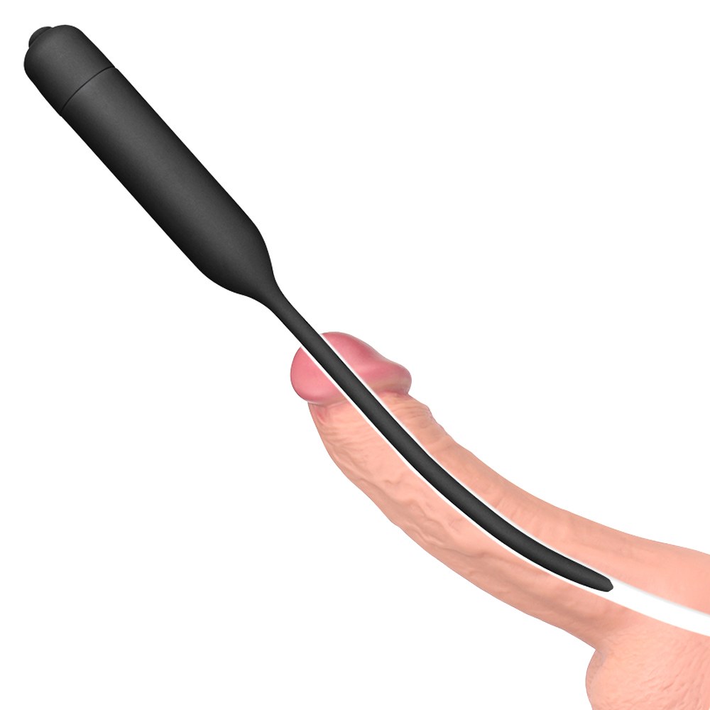 For urethral explorers looking to amp up their play, this 10... Lovetoy - Silicone Vibrating Urethral Dilator - Black photo-10