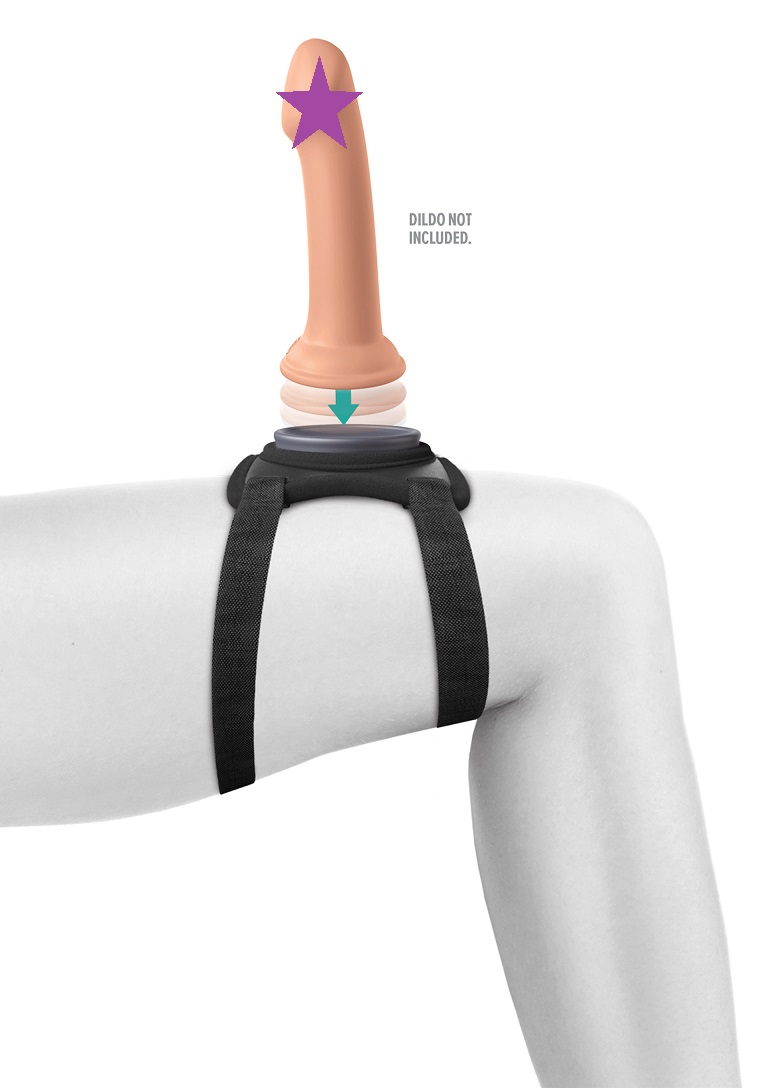 No Rings. No Snaps. No Hassle!
PUSH-AND-PLAY Patented Power... Pipedream - Body Dock Lap Harness - Black photo-2