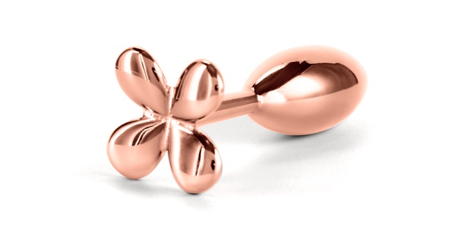 Lightweight, chrome-plated anal toys designed for visual and... NS Novelties - Rear Assets Clover Plug - Rose Gold photo-3
