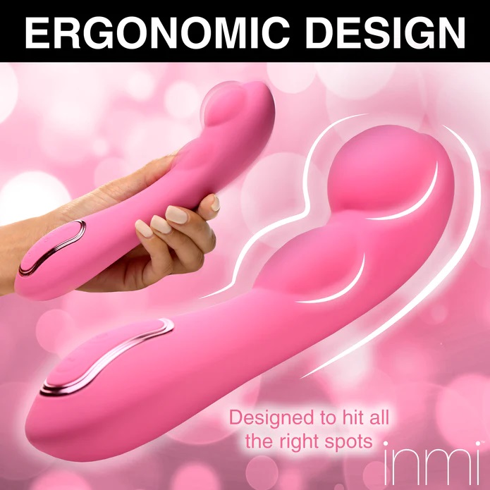 Experience targeted G-spot stimulation with a curved, inflat... Inmi - Extreme-G Inflating Vibrator - Pink photo-6