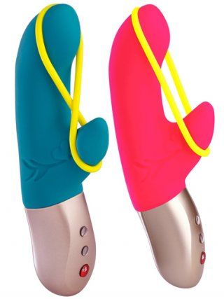 The neon yellow band on this rechargeable MiniVIBRATOR exude... Fun Factory - Vibe Amorino USB - Petrol photo-17