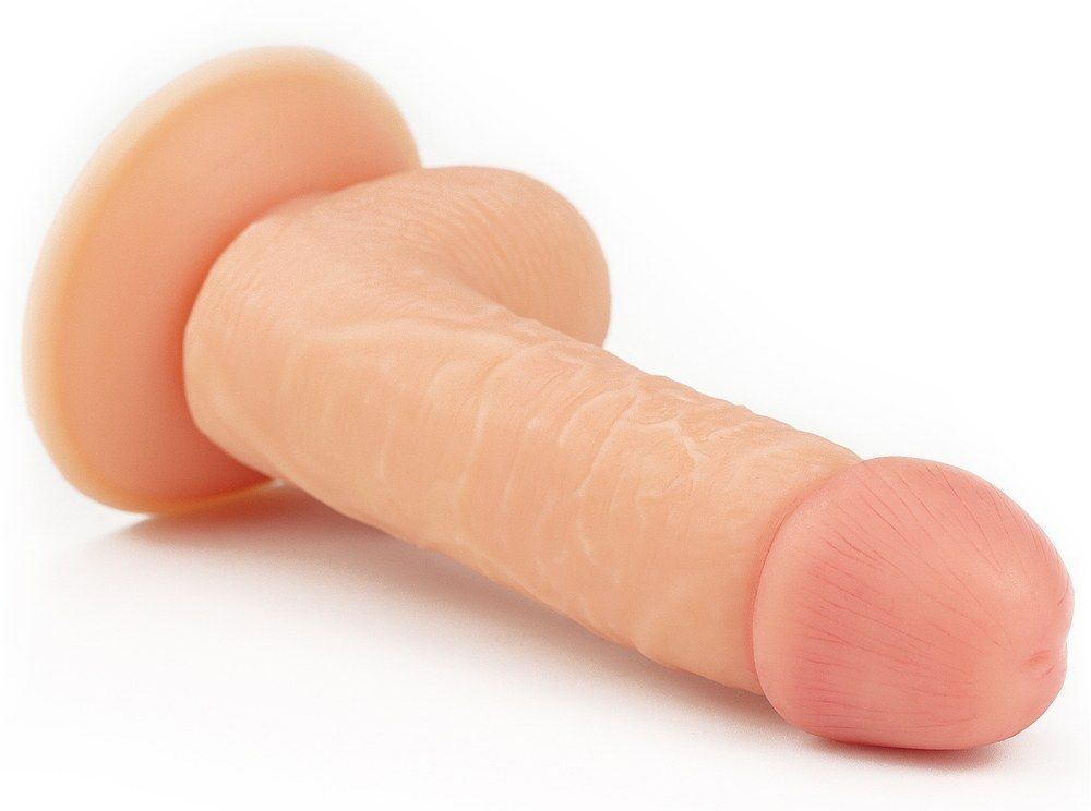 Explore every inch of The ultra Soft dude dildo. Satisfy you... Lovetoy - 7" The Ultra Soft Dude - Flesh photo-5