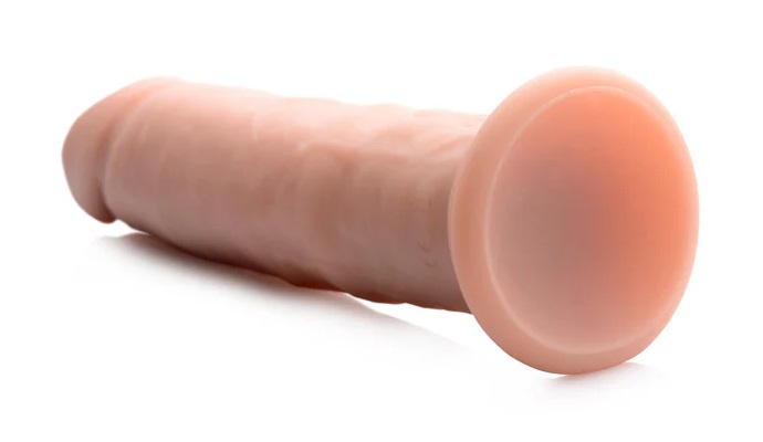 This thick, girthy, silicone Big Shot dong has a firm and fl... Big Shot - 7" Vibro Dildo - Flesh photo-4