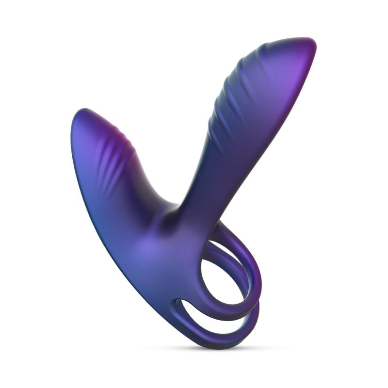 Enjoy long-lasting erections and intense stimulation with th... Hueman - Neptune Vibro Cock Ring - Purple photo-3