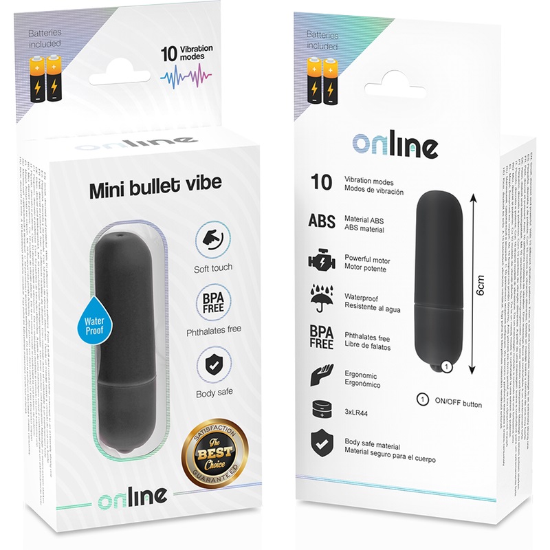 Small, discreet and powerful. With 10 different vibration pa... Online - Mini Bullet Vibe - Black photo-5