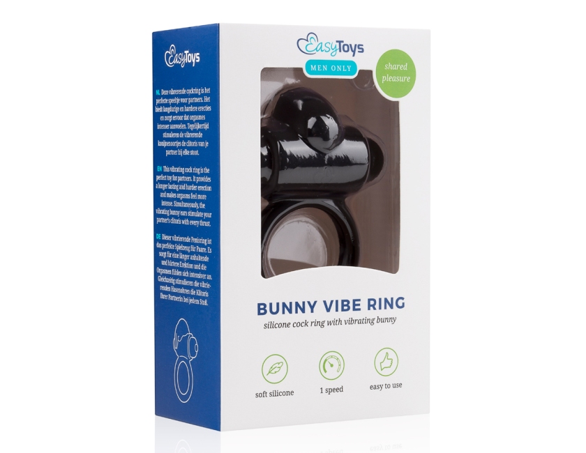 Enjoy extra stimulation together with your partner with the ... Easytoys - Bunny Vibe Ring - Black photo-10