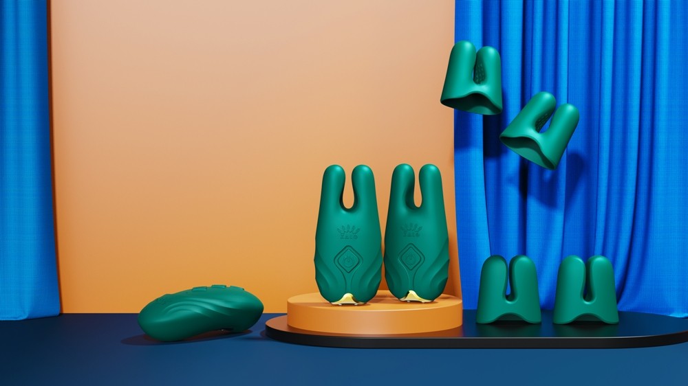NAVE is elevating nipple play to legendary new heights with ... Zalo - Nave APP Vibro Nipple Clamps - Turquoise Green photo-9
