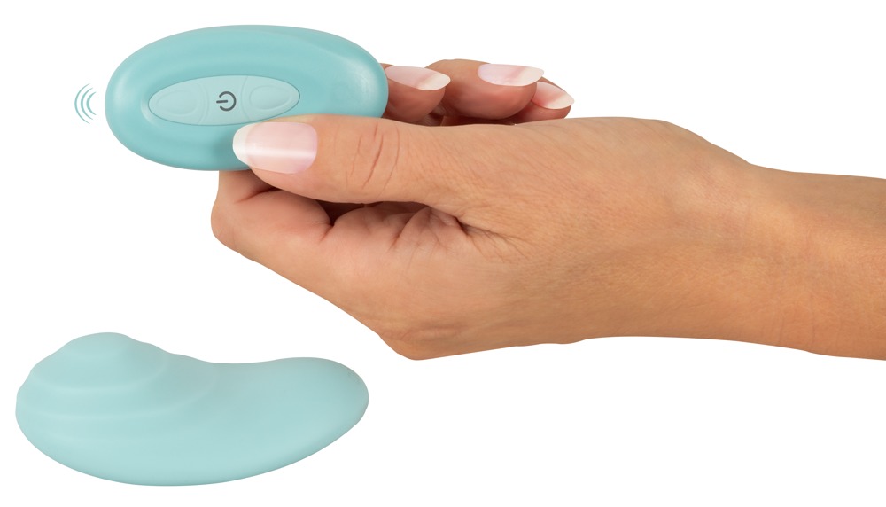 Experience intense stimulation with the grooved RC Panty Vib... Cuties - RC Panty Vibrator - Turquoise photo-3