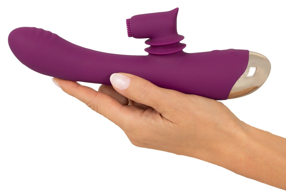 The handy 2 Function Vibrator with Moving Clitoris Tickler f... Javida - Moving 2 Function Vibrator - Purple photo-2