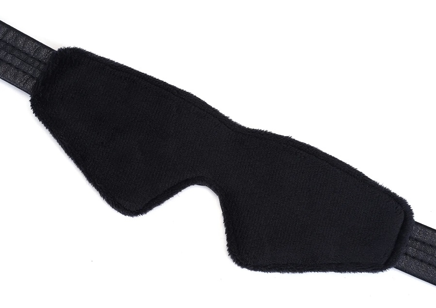 Eco-friendly material, composed of 50% recycled leather and ... Liebe Seele - Black Bond Leather Blindfold photo-4