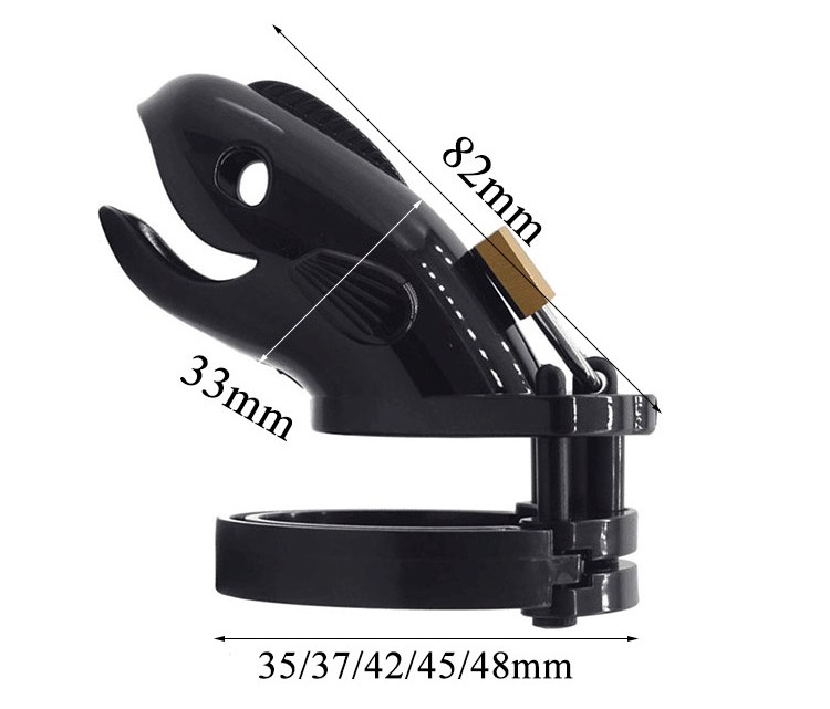 Short Whale head chastity cage
Total high: 110mm
Cage high:... FAAK - Short Whale Chastity Cage - Clear photo-8