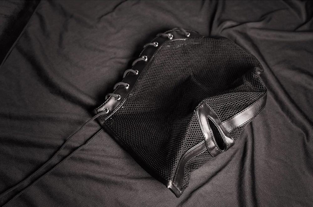 Add an element of mystery to your intimate scenes with the c... Ouch - Fishnet Face Mask - Black photo-5