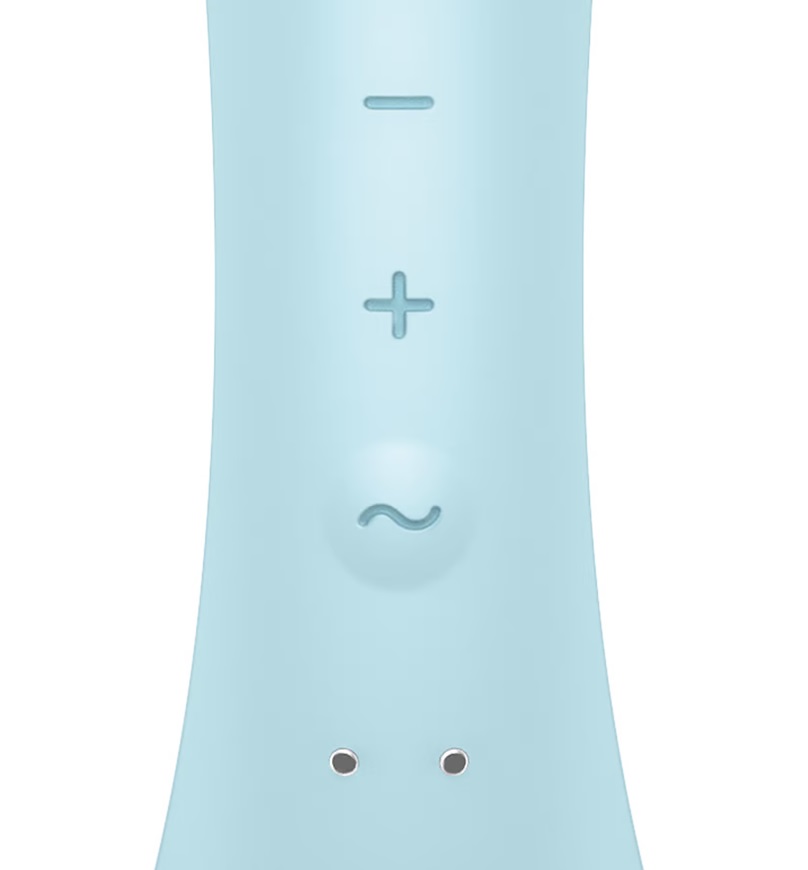 The Satisfyer Triple Oh made of silicone combines double sti... Satisfyer - Triple Oh Rabbit Vibrator - Light Blue photo-3