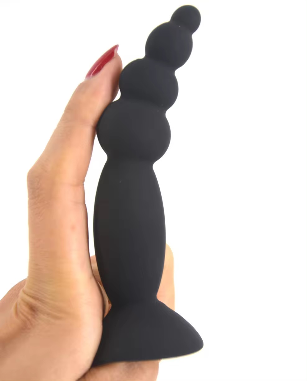 Silicone mini anal beads anal plug, environmental healthy, e... FAAK - Silicone Mini Anal Beads - Black photo-3