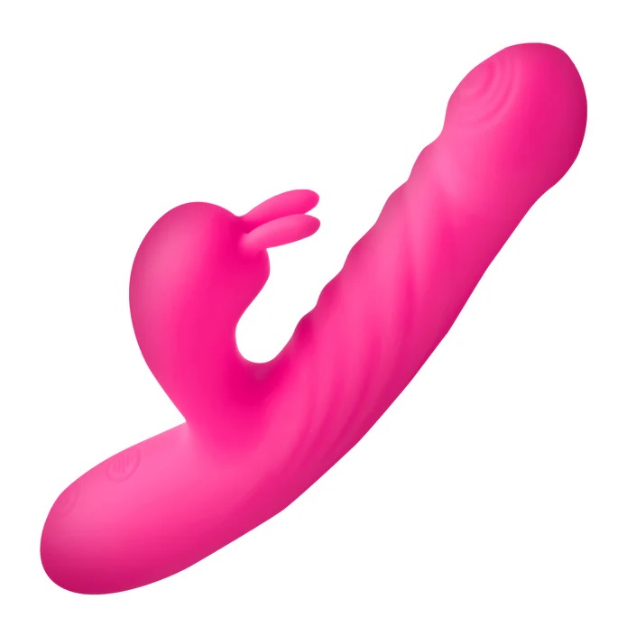 This rabbit vibe will make you jump up and down for joy once... Bang! - Thrusting Licking Vibro Rabbit - Pink photo-5