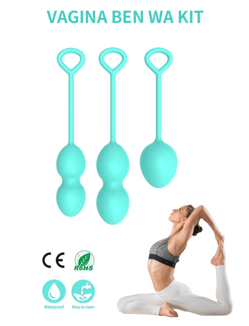The discreet love balls are designed for intimate internal p... Akposh - Luxury Kegel Ball - Light Green photo-2