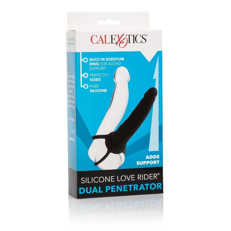 The Silicone Love Rider Dual Penetrator takes your stimulati... CEN - Silicone Dual Penetrator - Black photo-6