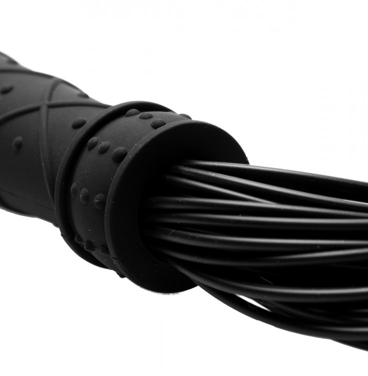 This flirty silicone flogger is perfect for that naughty per... Frisky - Punish Me Silicone Flogger - Black photo-2