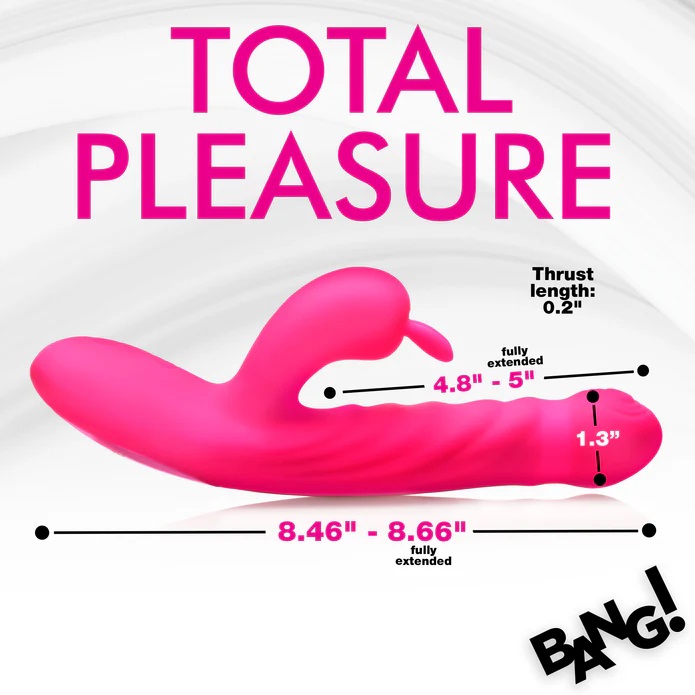 This rabbit vibe will make you jump up and down for joy once... Bang! - Thrusting Licking Vibro Rabbit - Pink photo-9