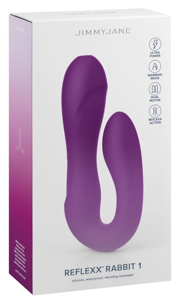 Flexible Reflexx Rabbit 3 double vibrator from JimmyJane for... JimmyJane - Reflexx Rabbit Vibrator - Purple photo-7