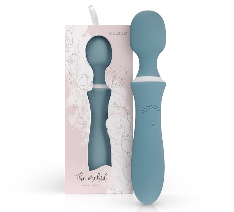 The Orchid is a stylish wand vibrator from the elegant Bloom... Bloom - Orchid Wand Vibrator - Blue photo-12