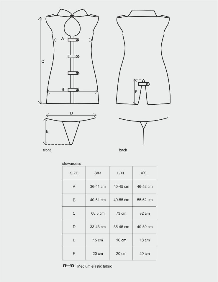 Welcome aboard! If you’re holding this box in your hand – it... Obsessive - Stewardess Costume - Gray - L/XL photo-9