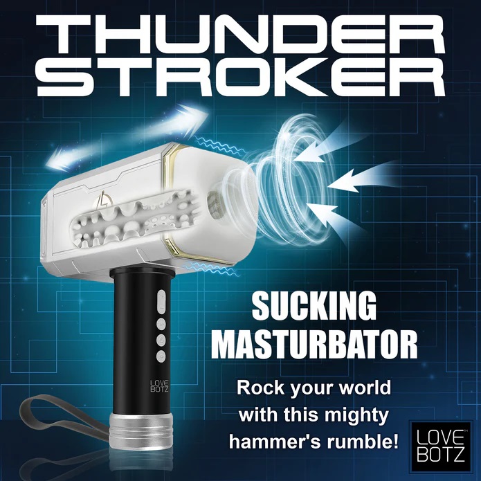 When you're a hammer everything looks like a nail, but w... LoveBotz - Thunder Stroker - White photo-3