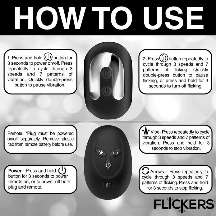Flick your backdoor's blissful button with this flicking... Inmi - Bum Flick Anal Vibe - Black photo-7