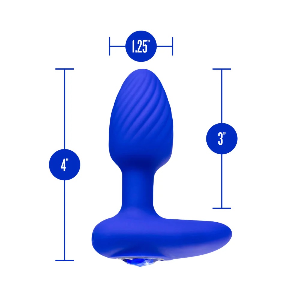Channel your seductive charm with the Oh My Gem Mystery. Ado... Oh My Gem - Mystery Vibro Plug - Sapphire photo-11
