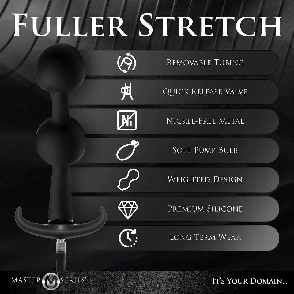 Go deeper with your fantasies and stretch the limits of your... Master Series - Ass Rattler Weighted Inflatable Plug - Black photo-6