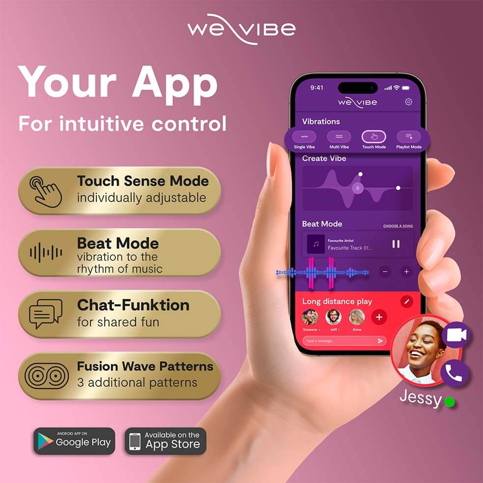 We-Vibe Chorus Pro 专为情侣设计,贴合于双方之间,提供集中阴蒂刺激,同时能够随动作同触感而灵敏... We-Vibe - Chorus Pro Clitoral & G-Spot Couples Vibrator - Satin Black 照片-2