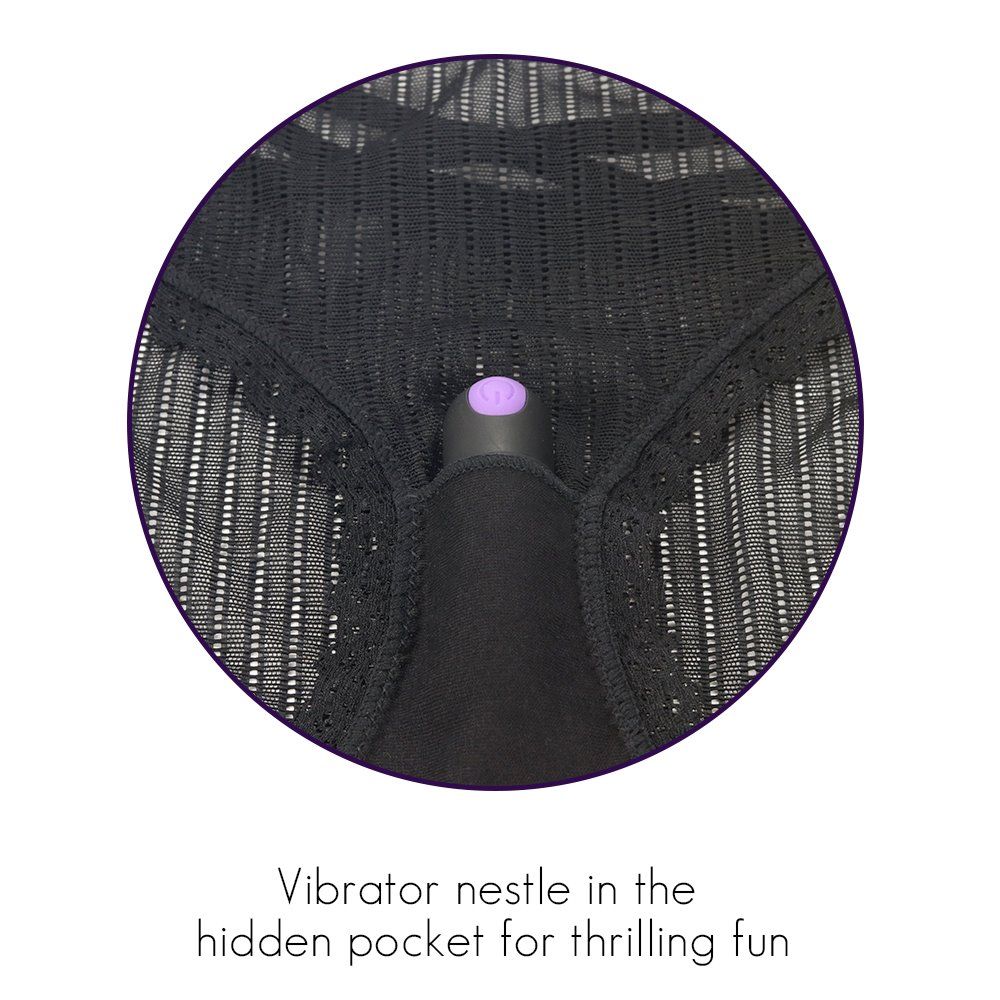 This completely Remote controlled rechargeable vibrating lac... Lovetoy - IJOY Vibro Panties - Black photo-6