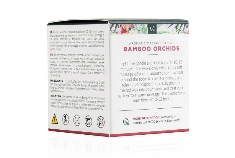 Enjoy or give a lovely massage with this Exotiq massage cand... Exotiq - Massage Candle Bamboo Orchids - 60g photo-5